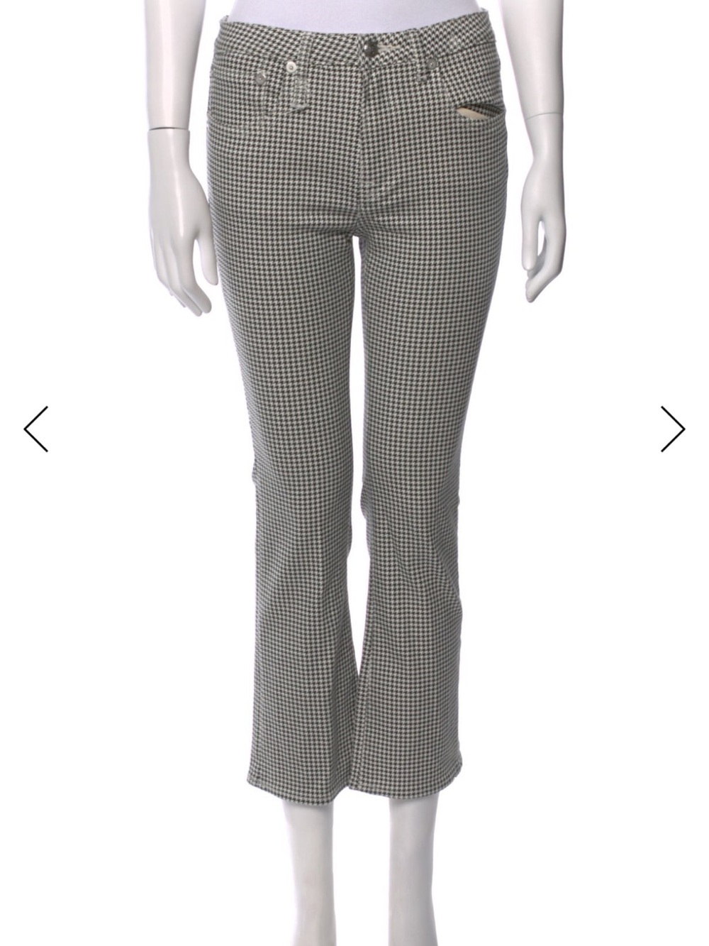 R13 Houndstooth Kick Fit Jeans Size 28 | Designer Made in Italy